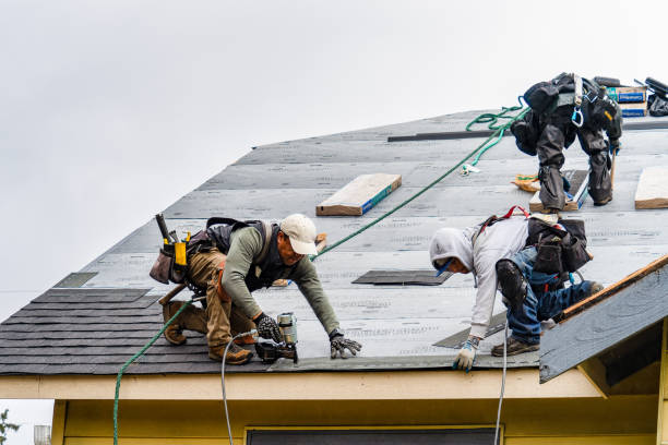 Professional Gutter Installation technician working in Canton, OH